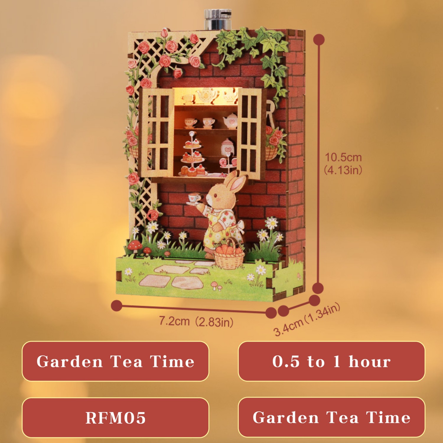 DIY Refrigerator Magnet-Garden Tea Time - Image 2