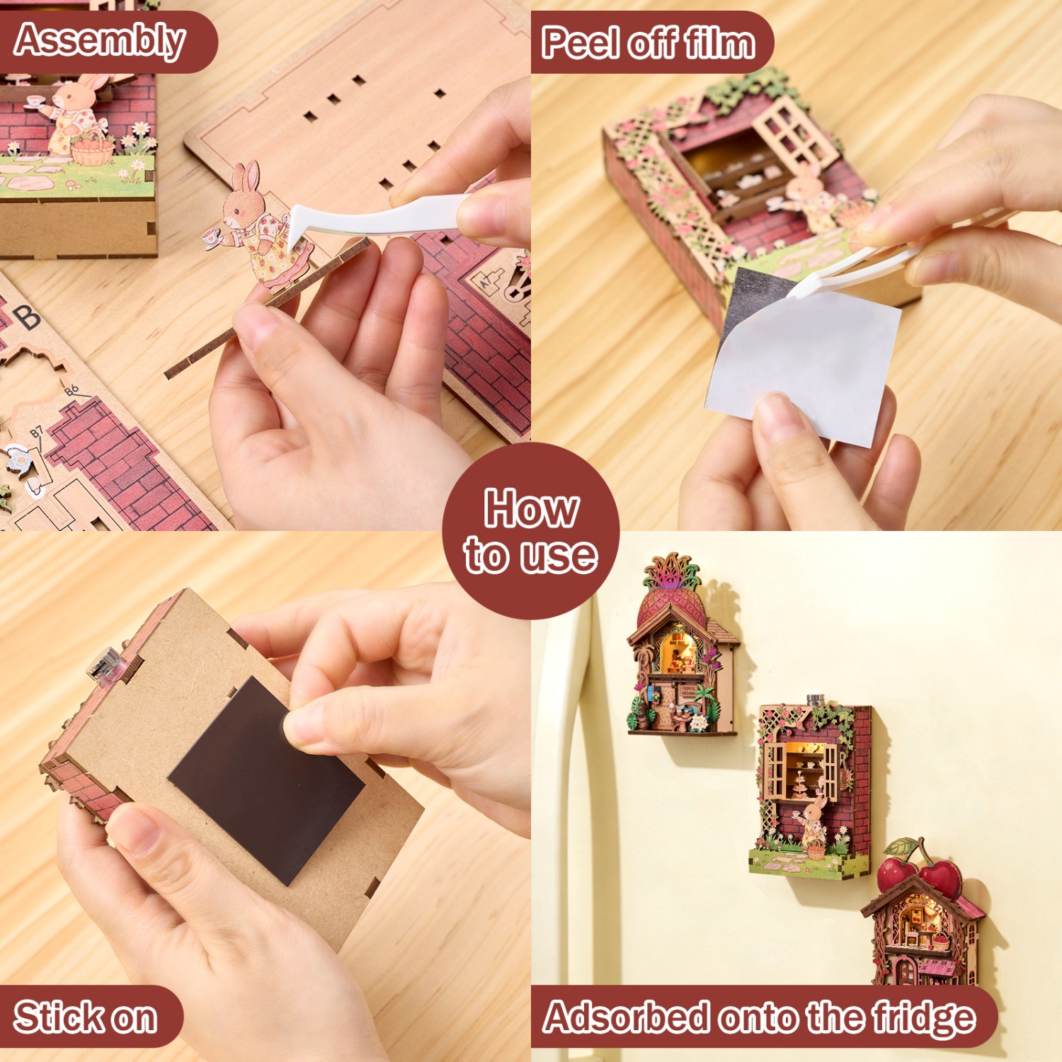 DIY Refrigerator Magnet-Garden Tea Time - Image 5