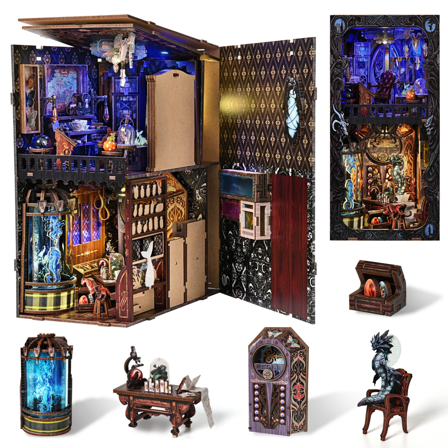 ETKVR DIY Book Nook Kit - Chamber of Exotic Beasts - Image 3