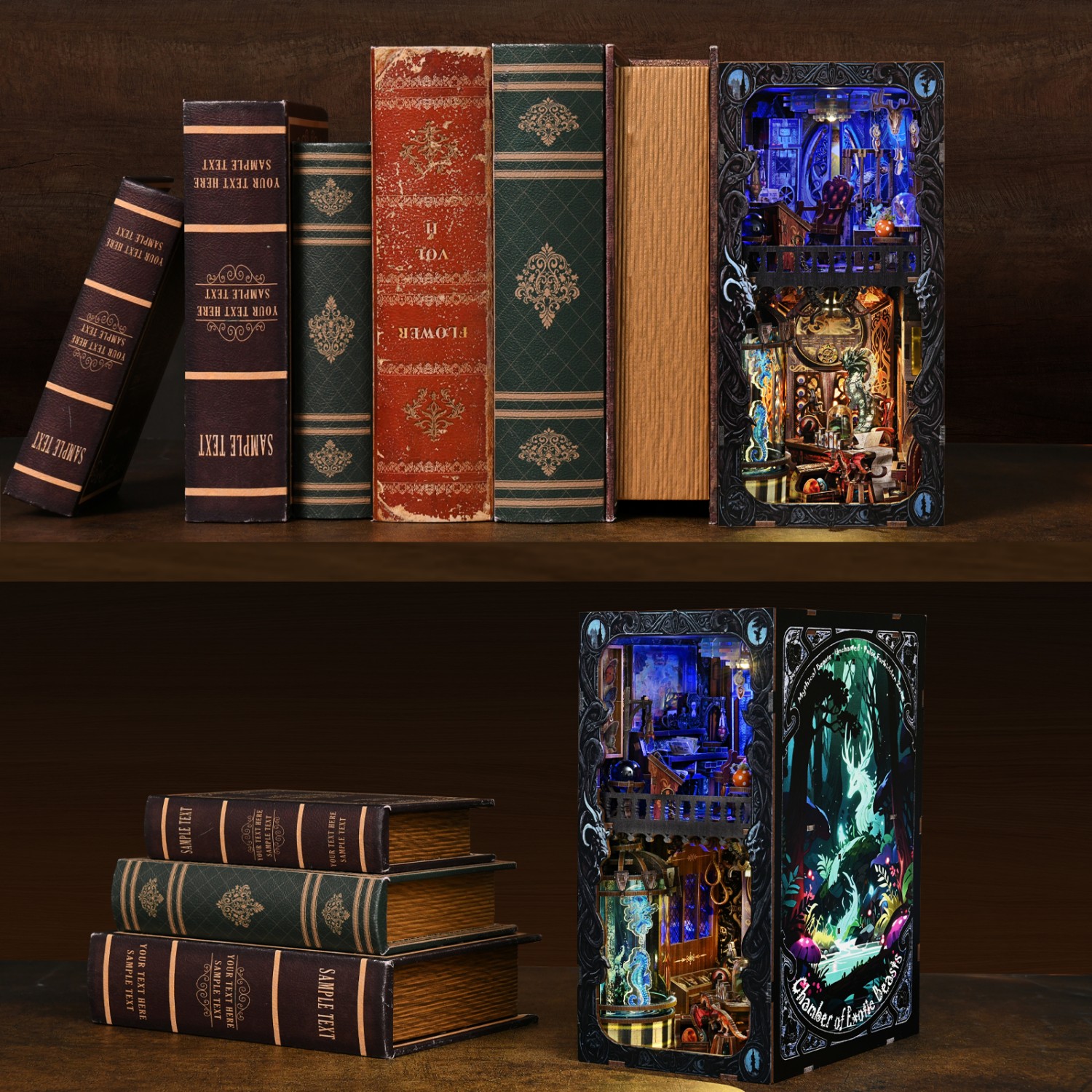 ETKVR DIY Book Nook Kit - Chamber of Exotic Beasts - Image 5