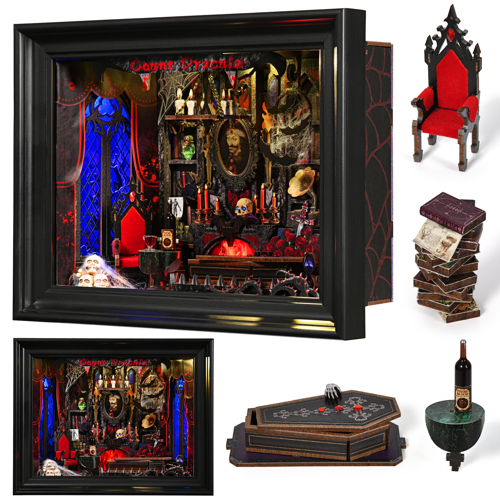 Frame Styled Book Nook Kit - Count Dracula - Image 2